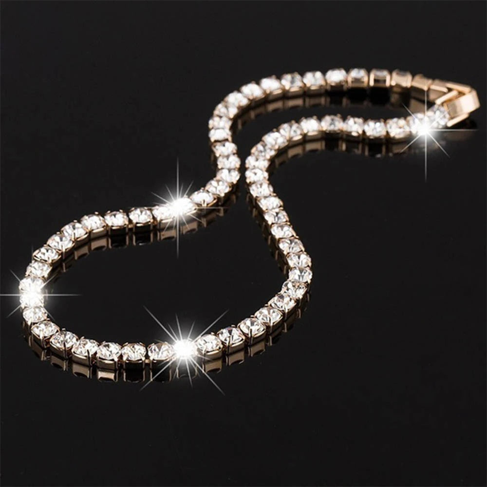 Elegant Cuban Chain Zircon Necklace Clavicle Chain CZ Diamonds Dazzling Shiny Bling Pendant Women Fashion Wedding Jewelry