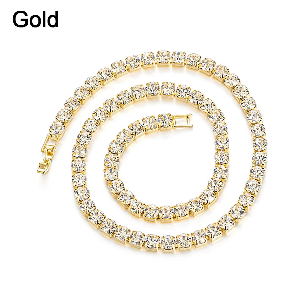 Elegant Cuban Chain Zircon Necklace Clavicle Chain CZ Diamonds Dazzling Shiny Bling Pendant Women Fashion Wedding Jewelry