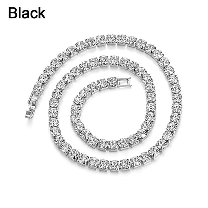 Elegant Cuban Chain Zircon Necklace Clavicle Chain CZ Diamonds Dazzling Shiny Bling Pendant Women Fashion Wedding Jewelry