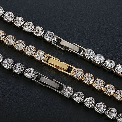 Elegant Cuban Chain Zircon Necklace Clavicle Chain CZ Diamonds Dazzling Shiny Bling Pendant Women Fashion Wedding Jewelry