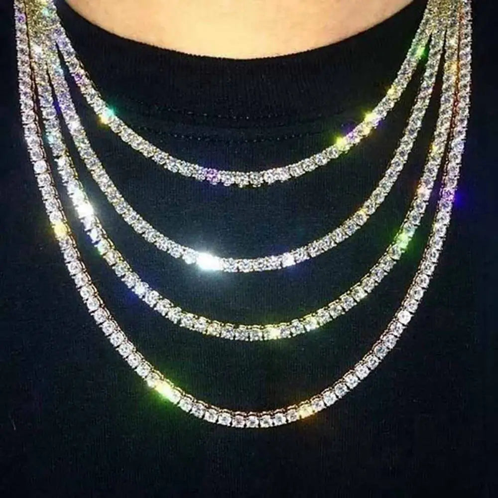 Elegant Cuban Chain Zircon Necklace Clavicle Chain CZ Diamonds Dazzling Shiny Bling Pendant Women Fashion Wedding Jewelry