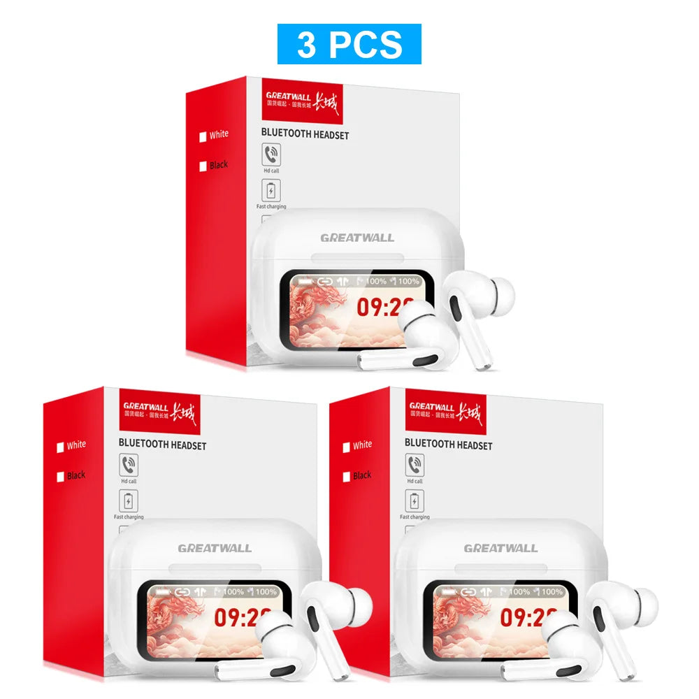 Original GREATWALL TWS Wireless Bluetooth Earphones HiFi HD Call Earbuds Music Headsets Touch Control With Built-In Microphone