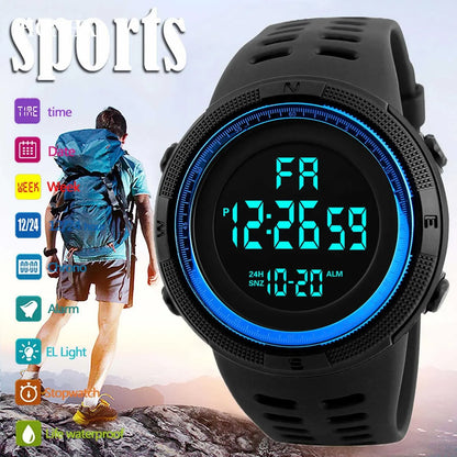 YIKAZE Y01 Military Men Sports Wristwatch Multifunction Men's Digital Watches Waterproof Clock Student Electronic Watch for man