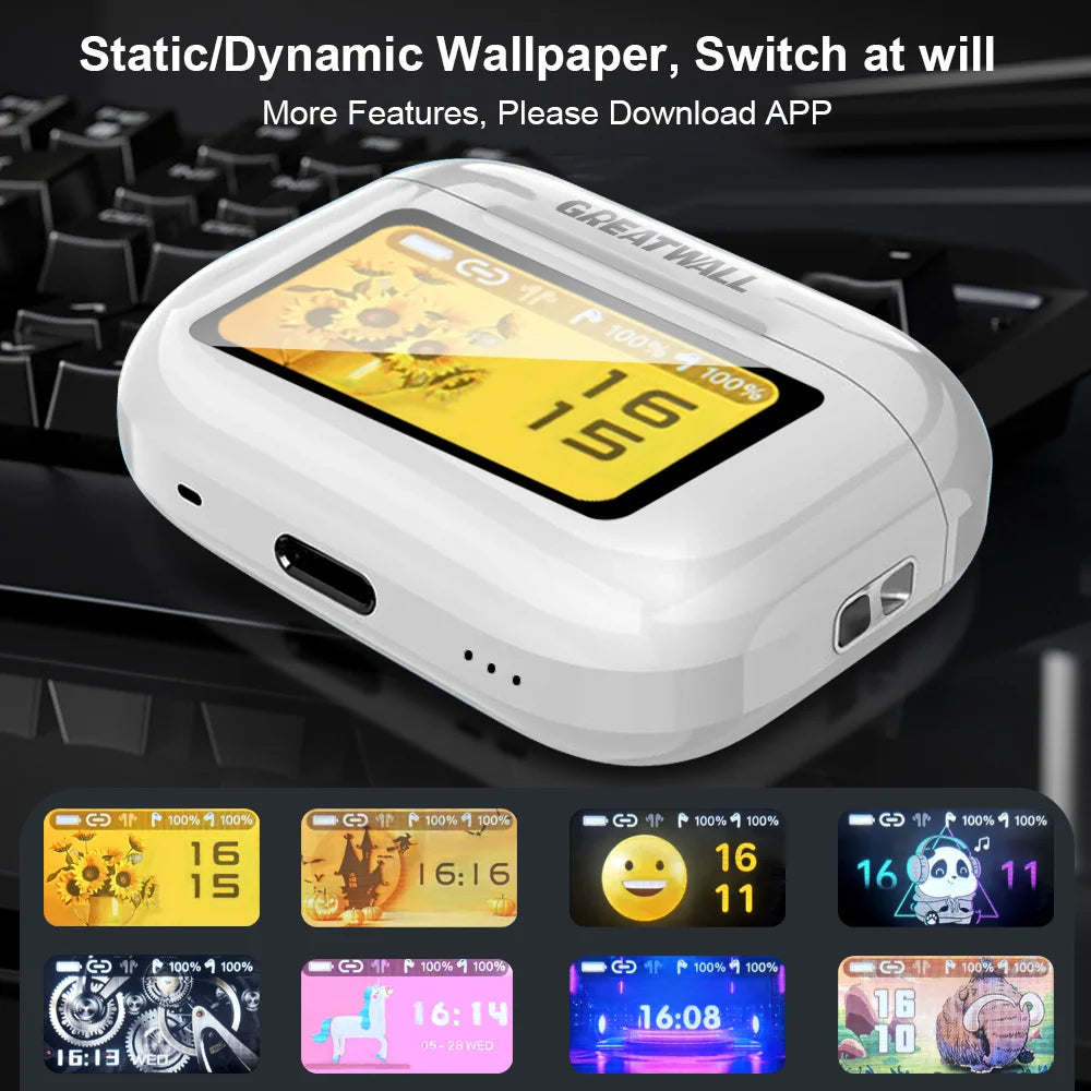 Original GREATWALL TWS Wireless Bluetooth Earphones HiFi HD Call Earbuds Music Headsets Touch Control With Built-In Microphone