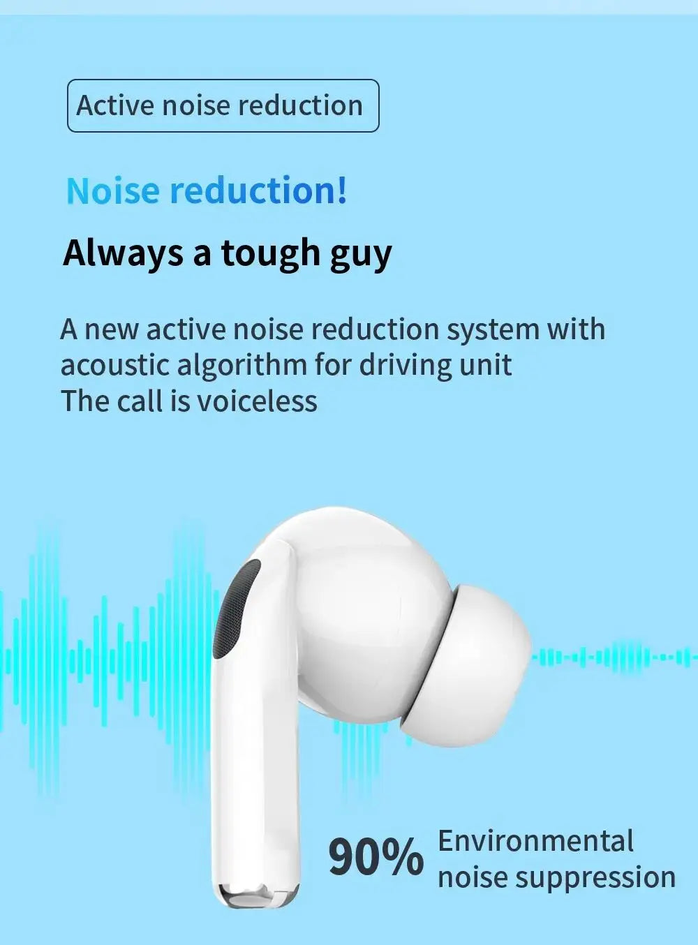 Original Air Pro True Wireless Bluetooth Earphones Headphones HiFi Sound Low Latency Noise Reduction Earbuds for IPhone Android