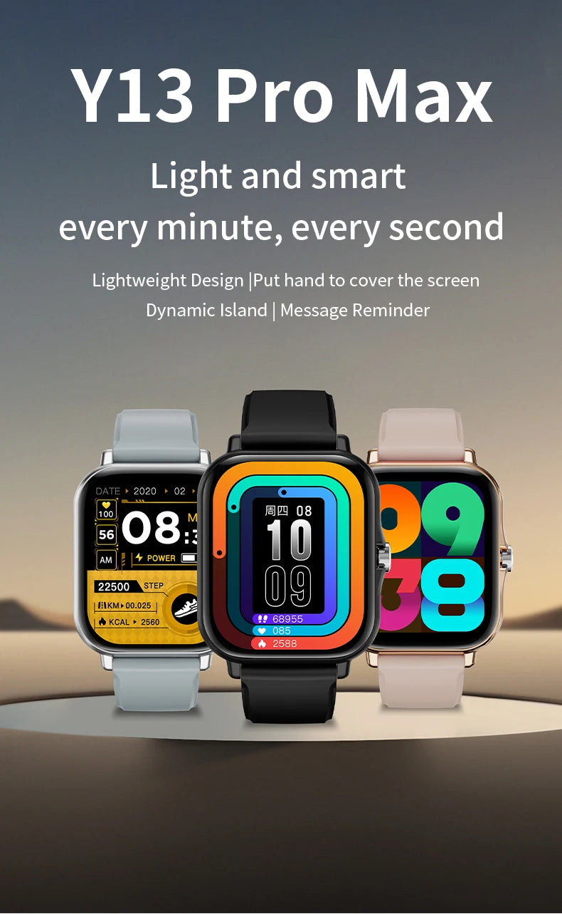 LAXASFIT 2025 Smart Watch Android IOS Bluetooth Talk Heart Rate Monitor Sleep Record Sports Smart Watch Ladies Men Gift