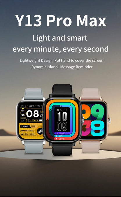 LAXASFIT 2025 Smart Watch Android IOS Bluetooth Talk Heart Rate Monitor Sleep Record Sports Smart Watch Ladies Men Gift