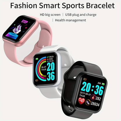 Men Smart Watch Women Watches Electronic Bracelet Message Remind Weather Clock Fitness Monitor Y68 Smartwatch For Android IOS