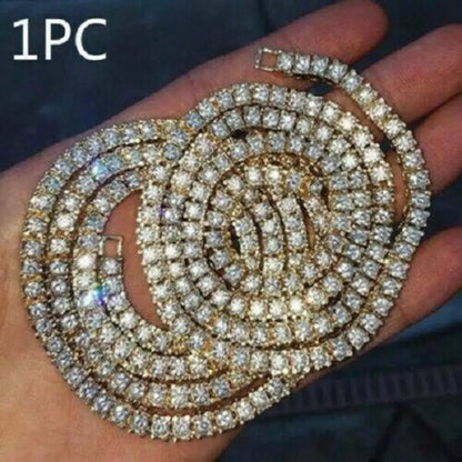 Elegant Cuban Chain Zircon Necklace Clavicle Chain CZ Diamonds Dazzling Shiny Bling Pendant Women Fashion Wedding Jewelry