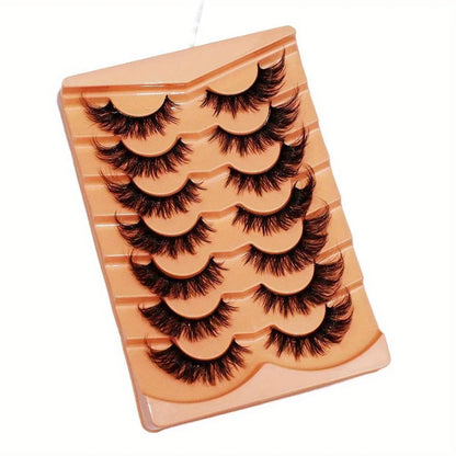 3Boxes(21Pairs) Cat Eye Lashes, Eye End Lengthening, Slender Curling Fluffy False Eyelashes