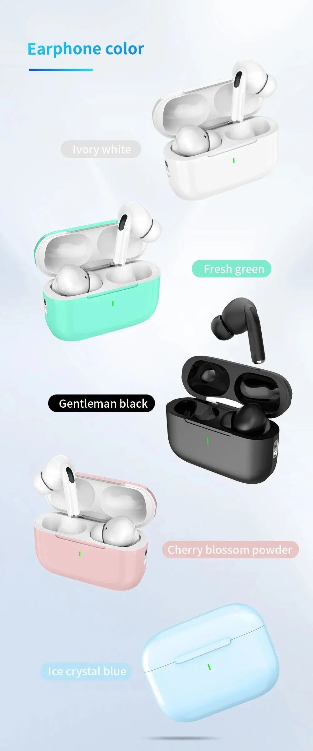 Original Air Pro True Wireless Bluetooth Earphones Headphones HiFi Sound Low Latency Noise Reduction Earbuds for IPhone Android