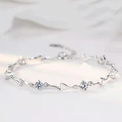 Silver Beautiful Stars Bracelets for Women Girl Korean Designer Party Wedding Fashion Jewelry Holiday Gifts Dropshipping