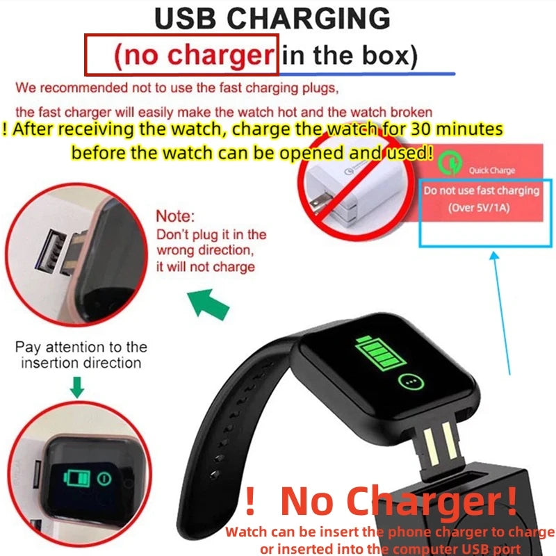 Men Smart Watch Women Watches Electronic Bracelet Message Remind Weather Clock Fitness Monitor Y68 Smartwatch For Android IOS