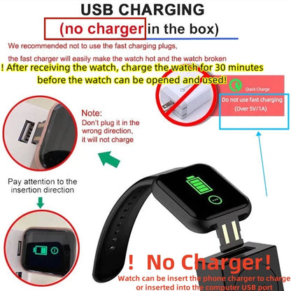 Men Smart Watch Women Watches Electronic Bracelet Message Remind Weather Clock Fitness Monitor Y68 Smartwatch For Android IOS