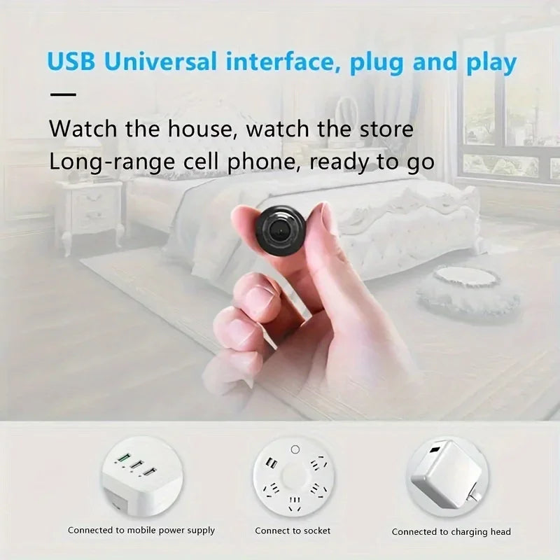 1080P HD Mini WiFi Camera Indoor Safety Security Surveillance Baby Monitor Night Vision Camcorder IP Cam Audio Video Recorder