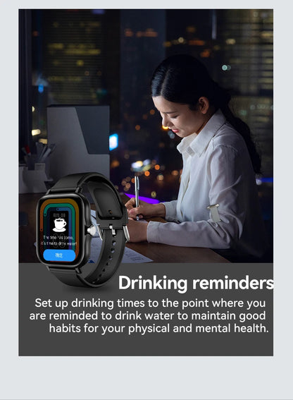 LAXASFIT 2025 Smart Watch Android IOS Bluetooth Talk Heart Rate Monitor Sleep Record Sports Smart Watch Ladies Men Gift