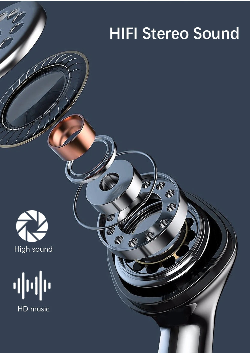 Original GREATWALL TWS Wireless Bluetooth Earphones HiFi HD Call Earbuds Music Headsets Touch Control With Built-In Microphone