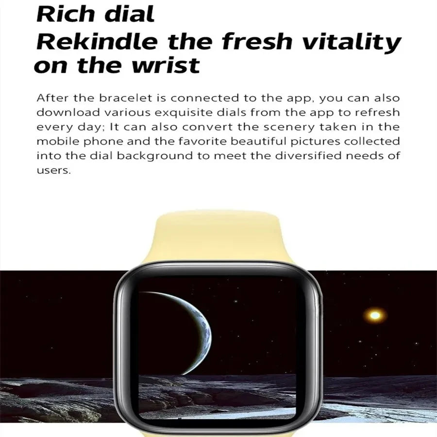 LAXASFIT New Smart Watch 1.73 inch Color Screen Full Touch Custom Dial Bluetooth Call Men Women Smart Watch Android IOS