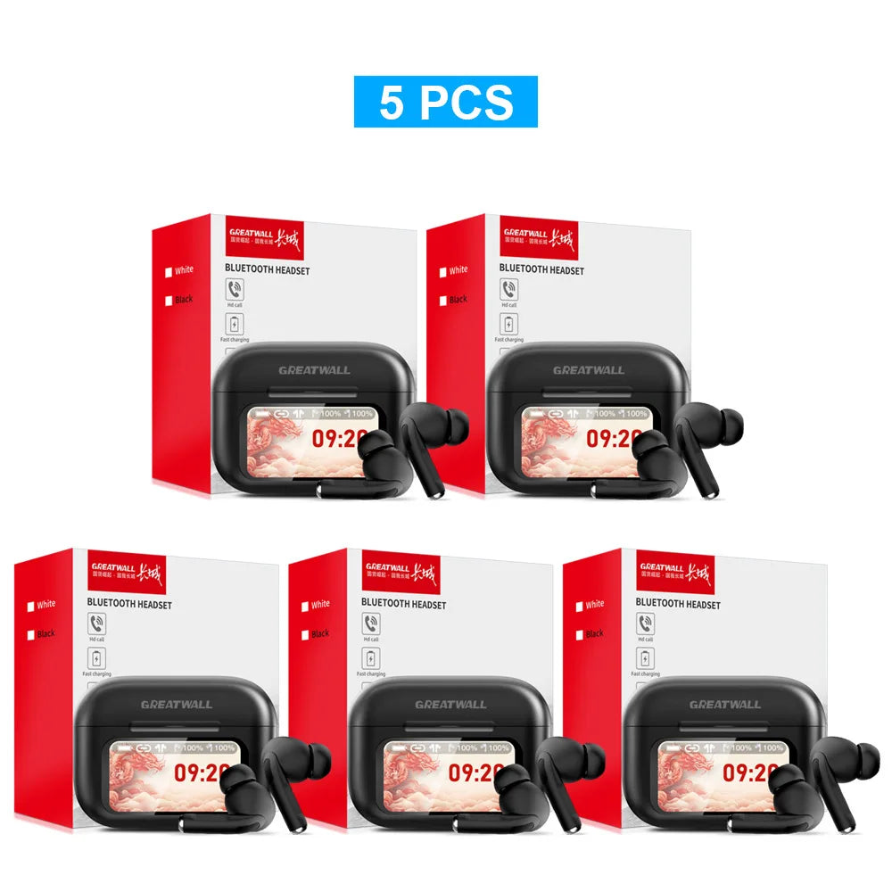 Original GREATWALL TWS Wireless Bluetooth Earphones HiFi HD Call Earbuds Music Headsets Touch Control With Built-In Microphone