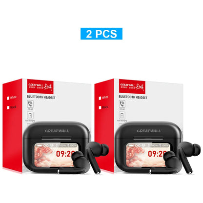 Original GREATWALL TWS Wireless Bluetooth Earphones HiFi HD Call Earbuds Music Headsets Touch Control With Built-In Microphone