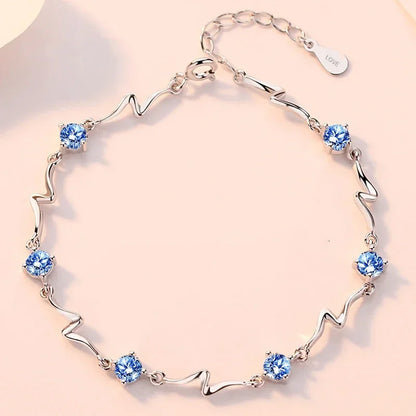 Silver Beautiful Stars Bracelets for Women Girl Korean Designer Party Wedding Fashion Jewelry Holiday Gifts Dropshipping