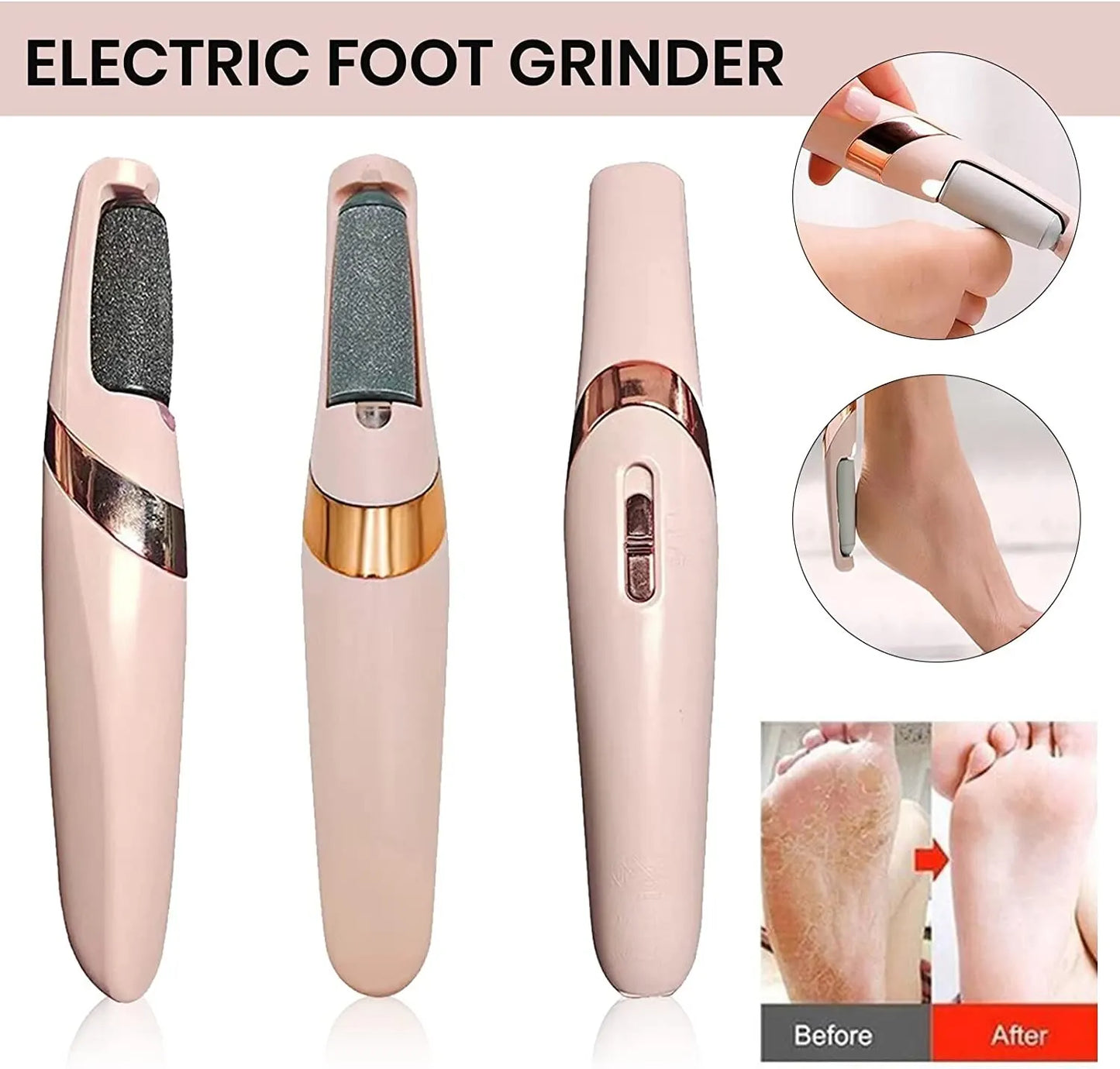 Electronic Tool File and Healing Tissue Remover Electric Foot Grinder Pink