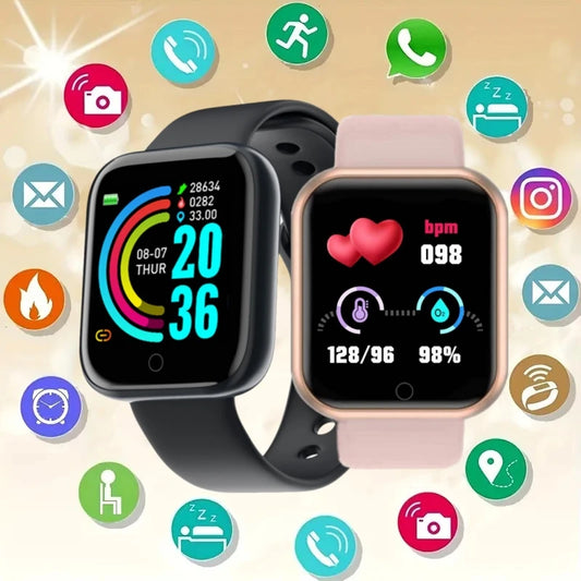 Men Smart Watch Women Watches Electronic Bracelet Message Remind Weather Clock Fitness Monitor Y68 Smartwatch For Android IOS