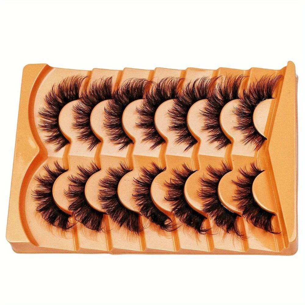 3Boxes(21Pairs) Cat Eye Lashes, Eye End Lengthening, Slender Curling Fluffy False Eyelashes
