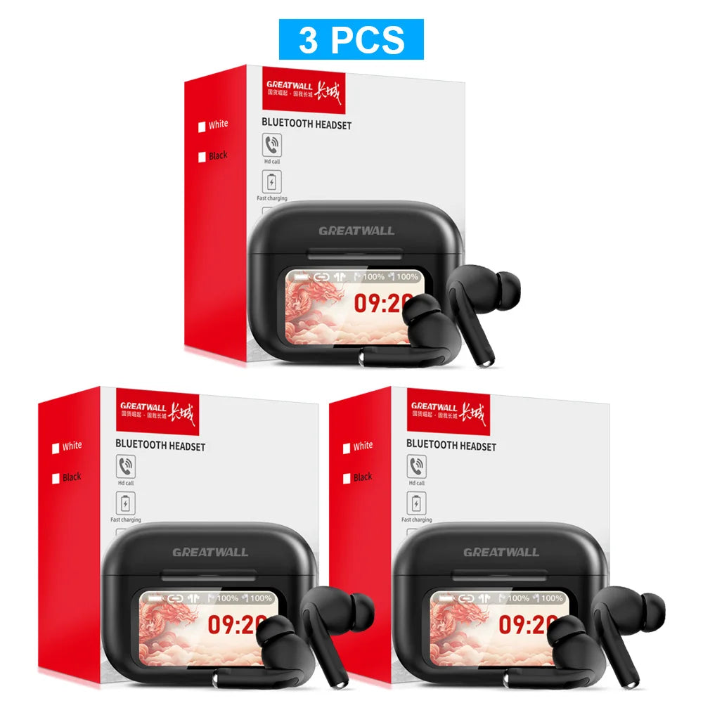 Original GREATWALL TWS Wireless Bluetooth Earphones HiFi HD Call Earbuds Music Headsets Touch Control With Built-In Microphone