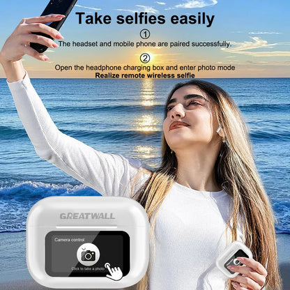 Original GREATWALL TWS Wireless Bluetooth Earphones HiFi HD Call Earbuds Music Headsets Touch Control With Built-In Microphone