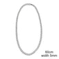 Elegant Cuban Chain Zircon Necklace Clavicle Chain CZ Diamonds Dazzling Shiny Bling Pendant Women Fashion Wedding Jewelry